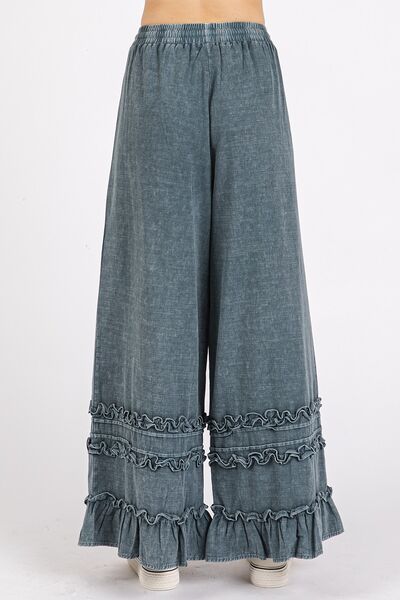 Alana® | Wide-leg trousers with ruffled pockets