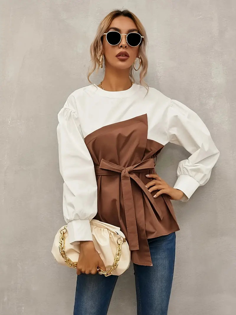 Brox® | Balance Blouse In A Color Block Design