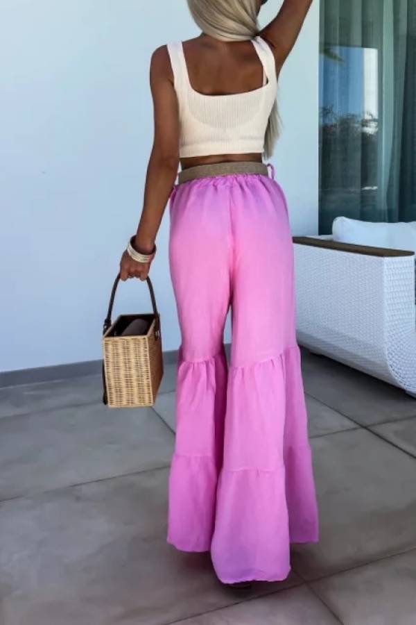 Dolores® | Casual elastic high waist flared trousers