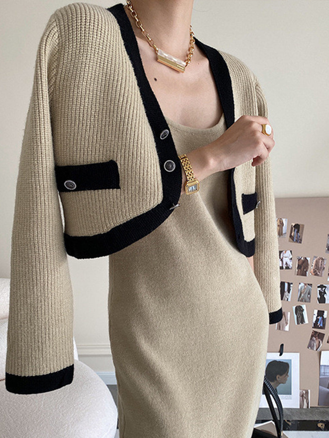 Aida® | Dress Set French Style Knit Two Piece Outfit