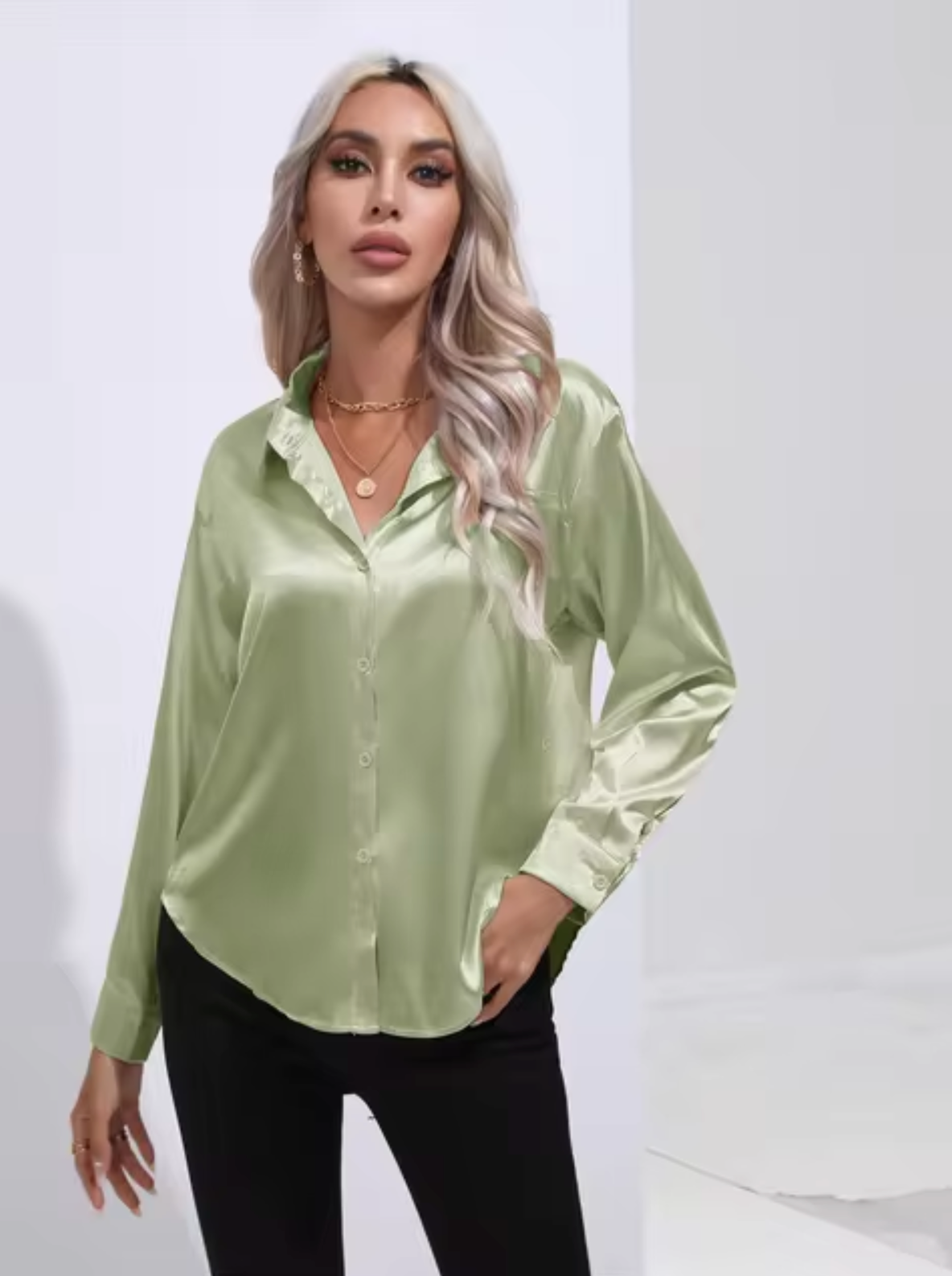 Bubeck® | Satin Blouse With Long Sleeves