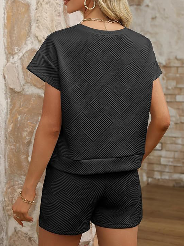 Ava® | Crew neck sweater and shorts set