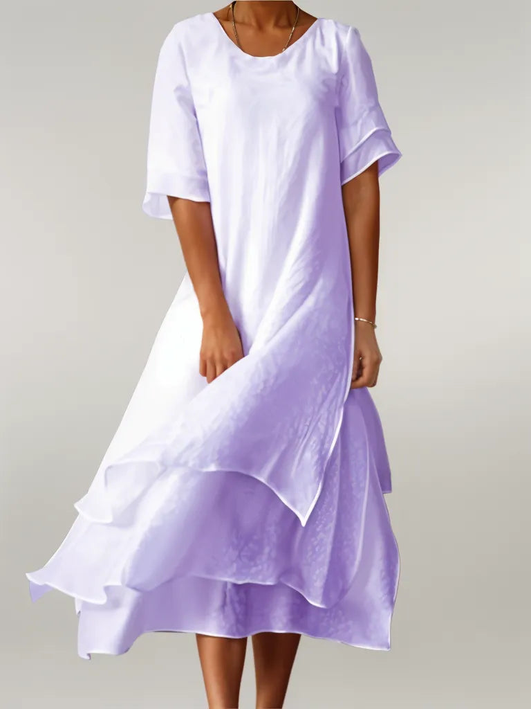 Jordan | Elegant Layered Midi Dress for All Occasions