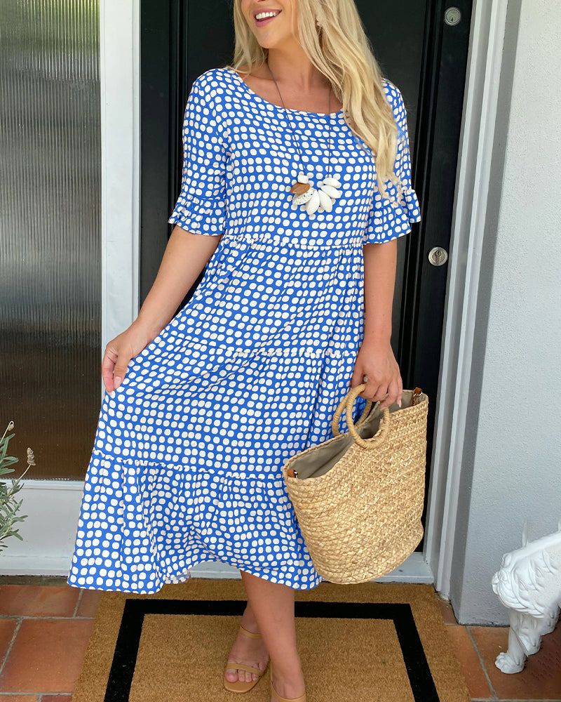 Elizabeth® | Elegant Print Dress With Sleeves