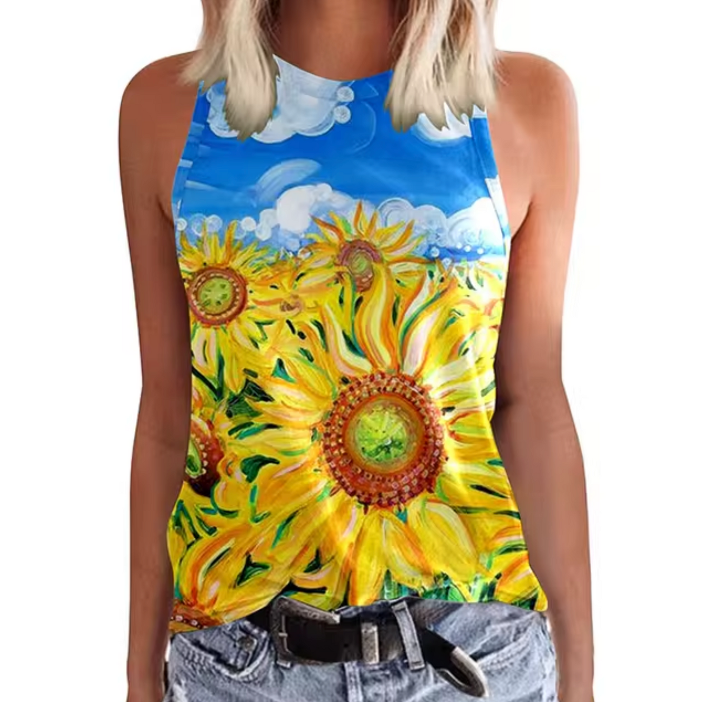 Camilla® | Sleeveless Top With Colorful Flowers