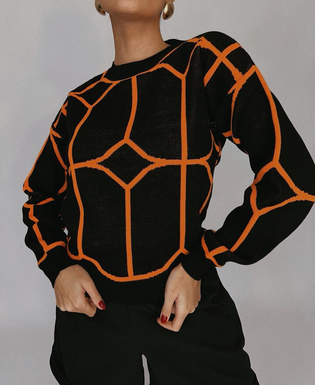 Eira® | Mesh blouse in geometric color