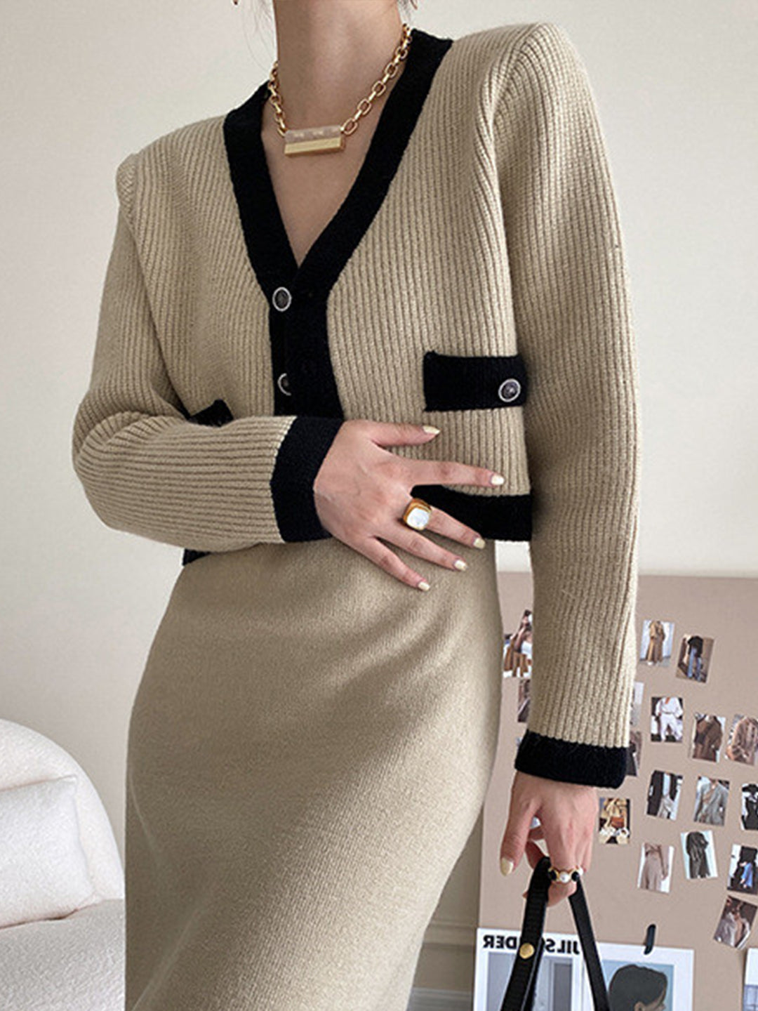 Aida® | Dress Set French Style Knit Two Piece Outfit