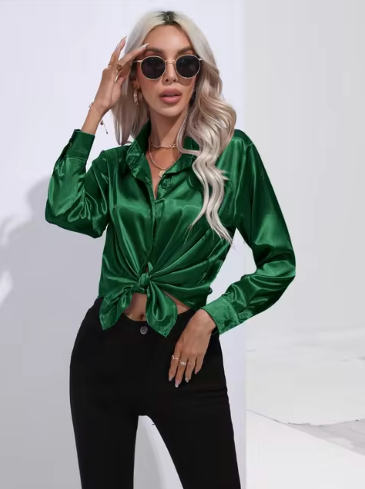 Bubeck® | Satin Blouse With Long Sleeves