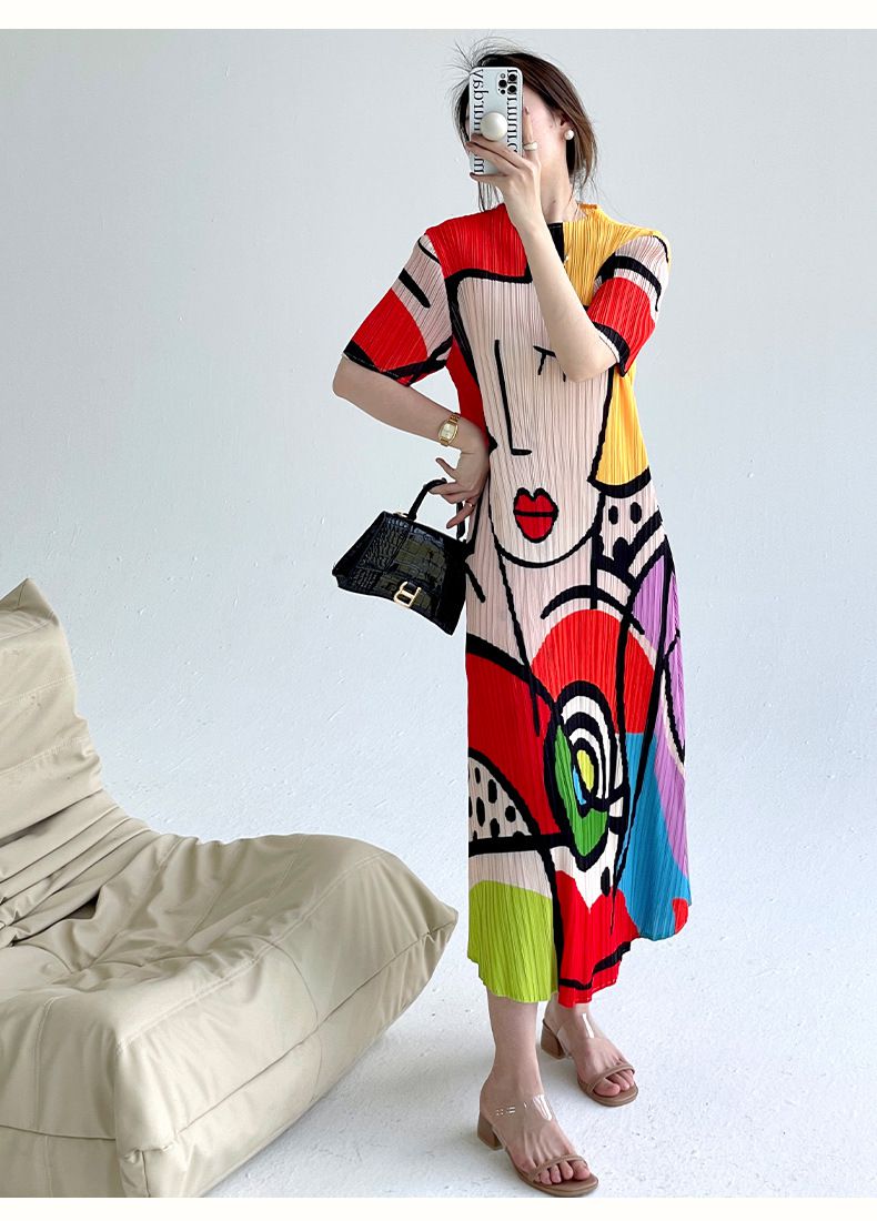 Andrea® | Chictoon Pleated Elegance Dress