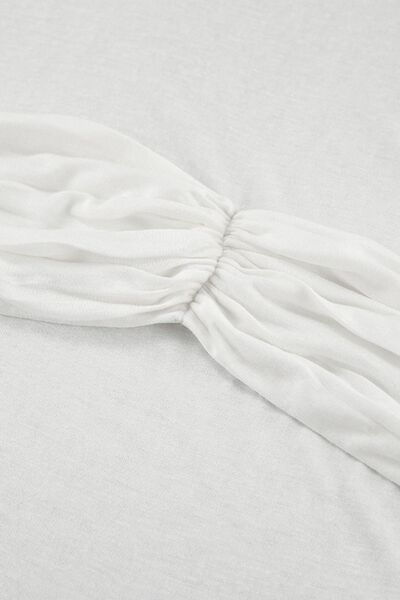 Clementine® | Ruffled long-sleeved blouse with a round neckline