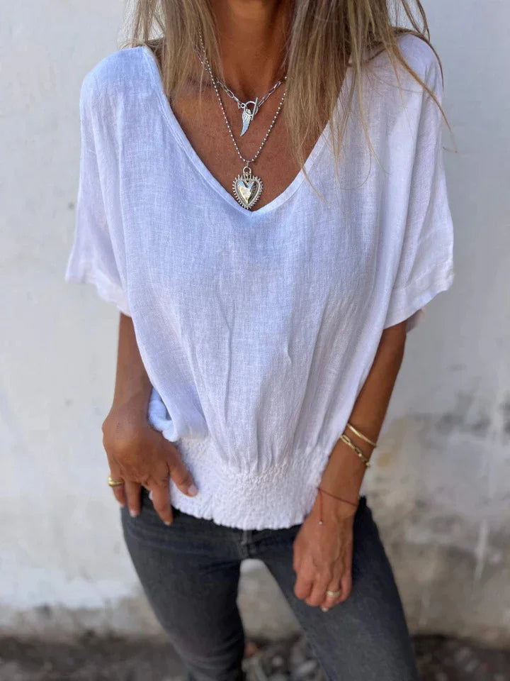 Projet | Elegant V-neck Cotton Top
