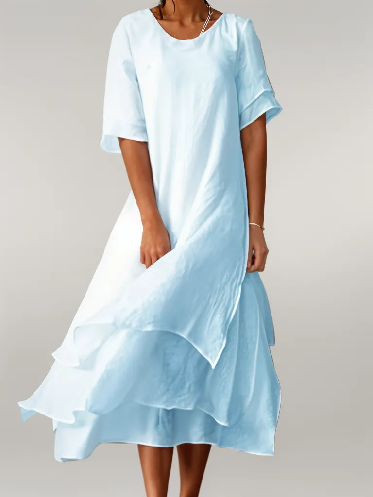 Jordan | Elegant Layered Midi Dress for All Occasions
