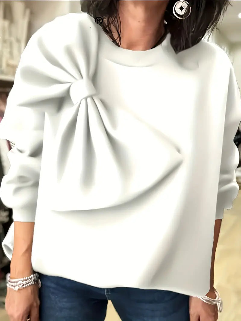 Blythe® | Oversized cotton sweater with bow