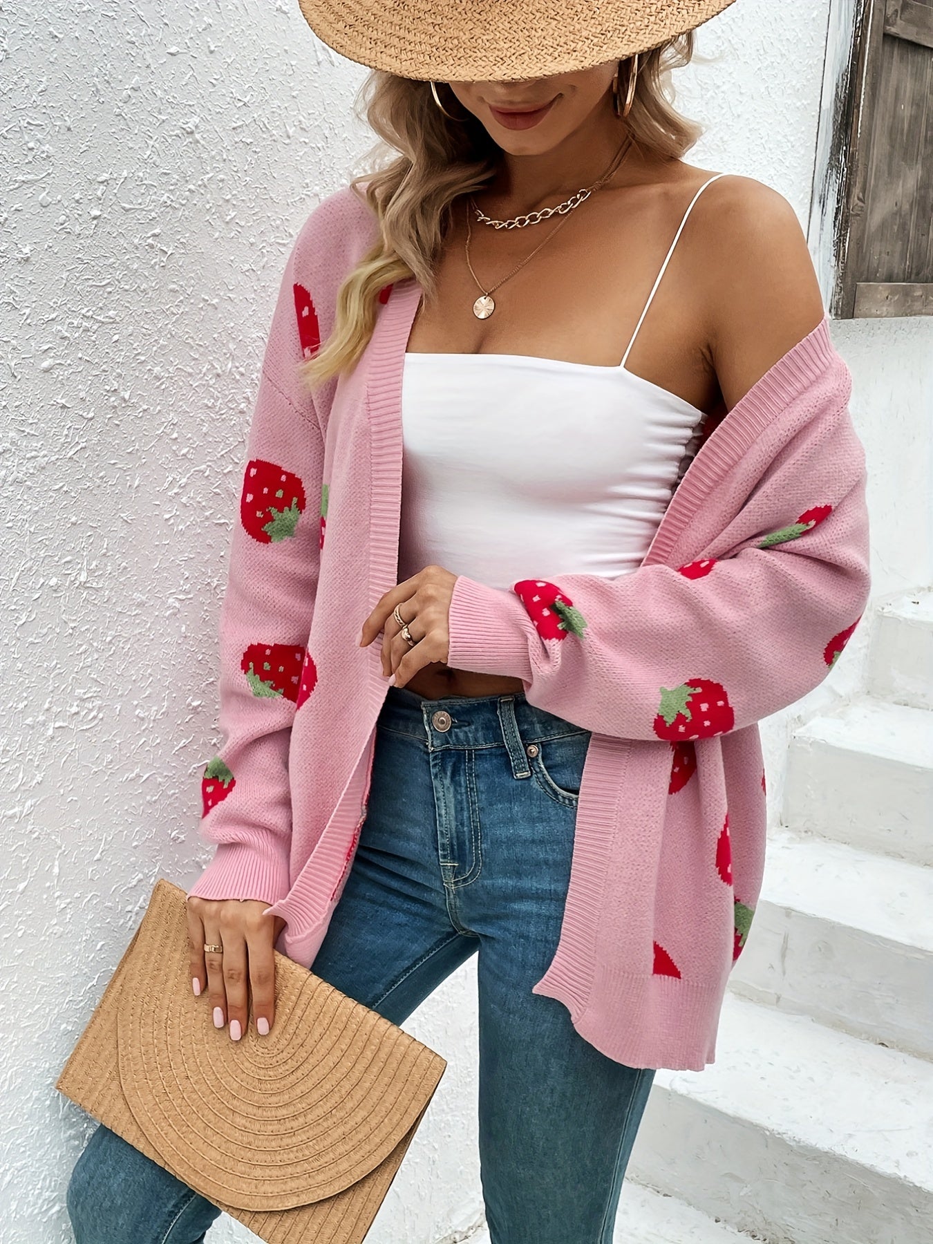 Eliana® | Cardigan With Strawberry Pattern
