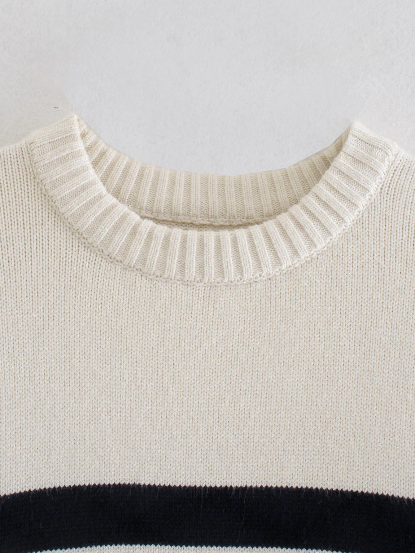 Cassandra® | White striped mesh blouse