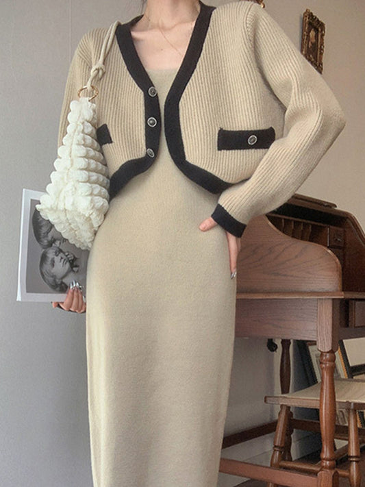 Aida® | Dress Set French Style Knit Two Piece Outfit