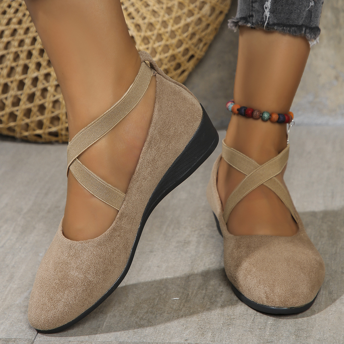 Melinda | Stylish Comfortable Wedge Shoes with Elastic Band