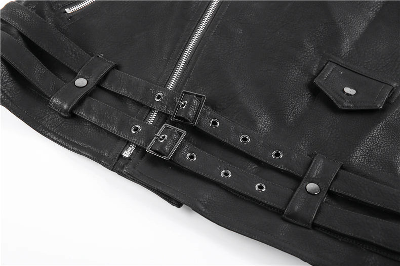 Ruben | Men's Slim-Fit Faux Leather Biker Jacket