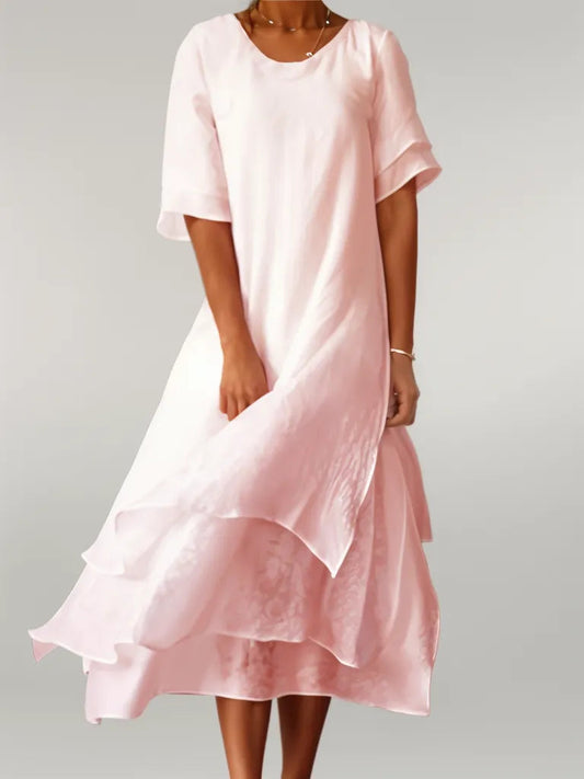 Jordan | Elegant Layered Midi Dress for All Occasions
