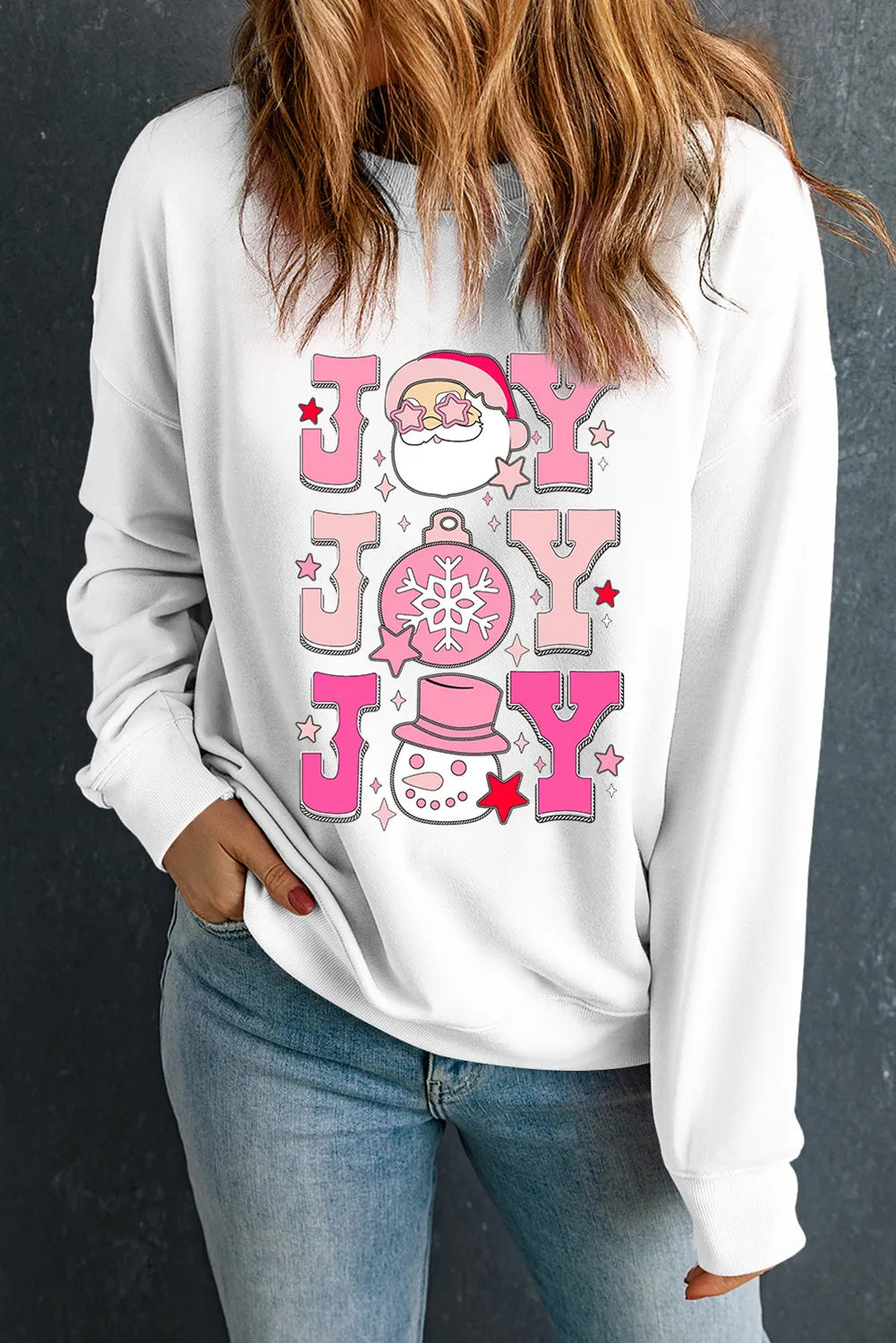 Carina® | JOY crew neck long sleeve sweatshirt