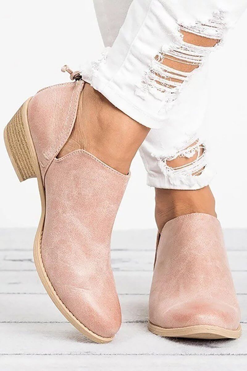Edith® | Essential PU leather flat short boot