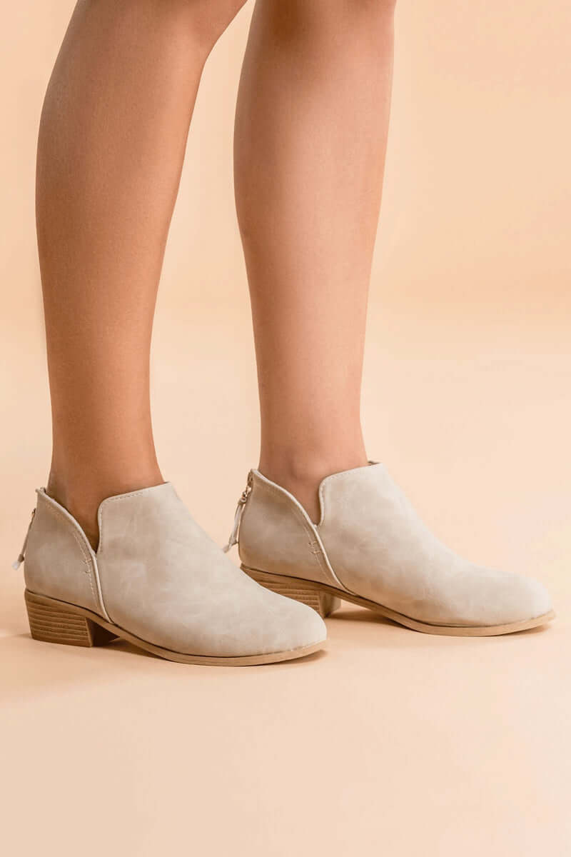 Edith® | Essential PU leather flat short boot