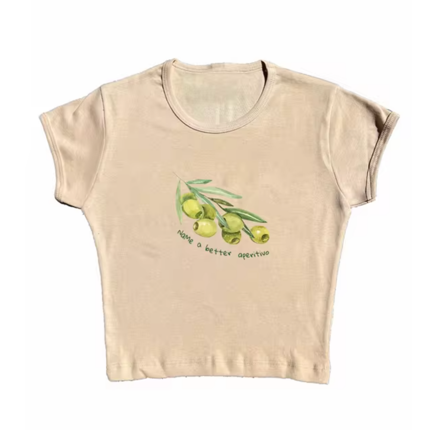 Elena® | Olive Print Crop Top Shirts