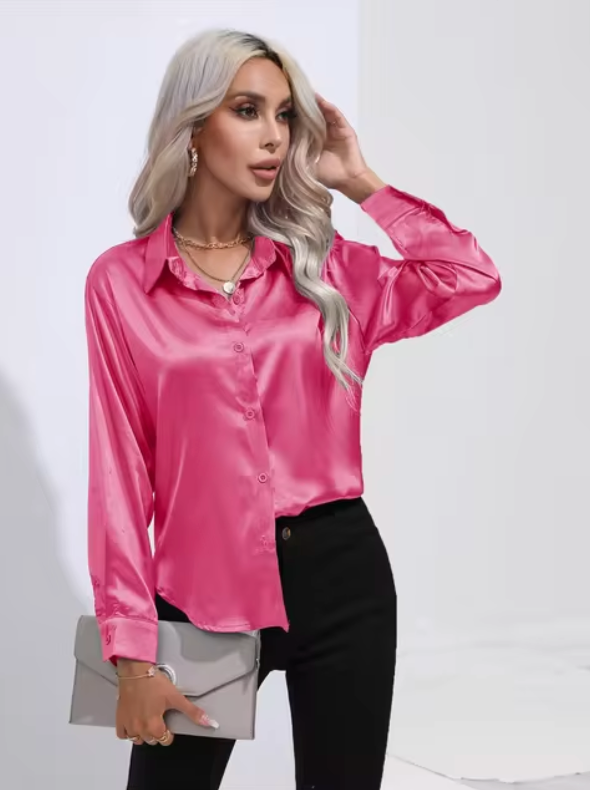 Bubeck® | Satin Blouse With Long Sleeves