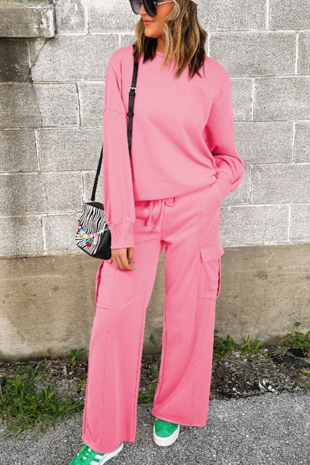 Berta® | Complete set consisting of a long-sleeved crew-neck shirt and drawstring trousers