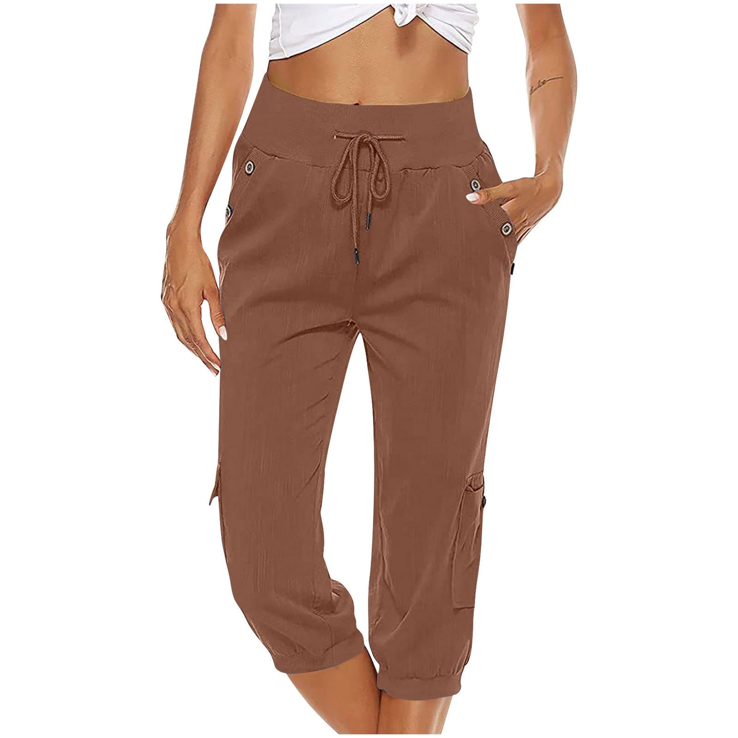 Ana® | Straight Trousers With Elastic Waist And Drawstring
