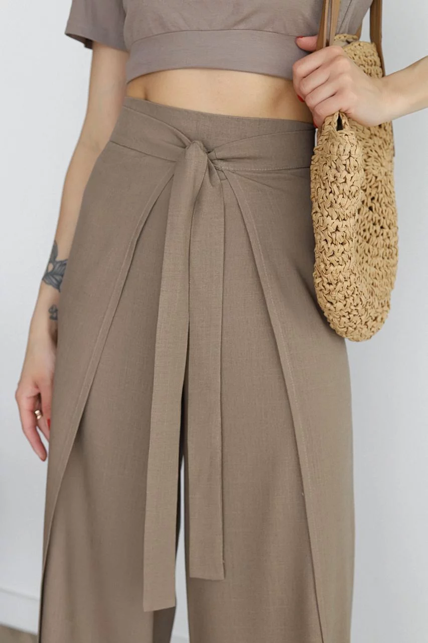 Aurora® | Rosseta Linen Wide Leg Trousers