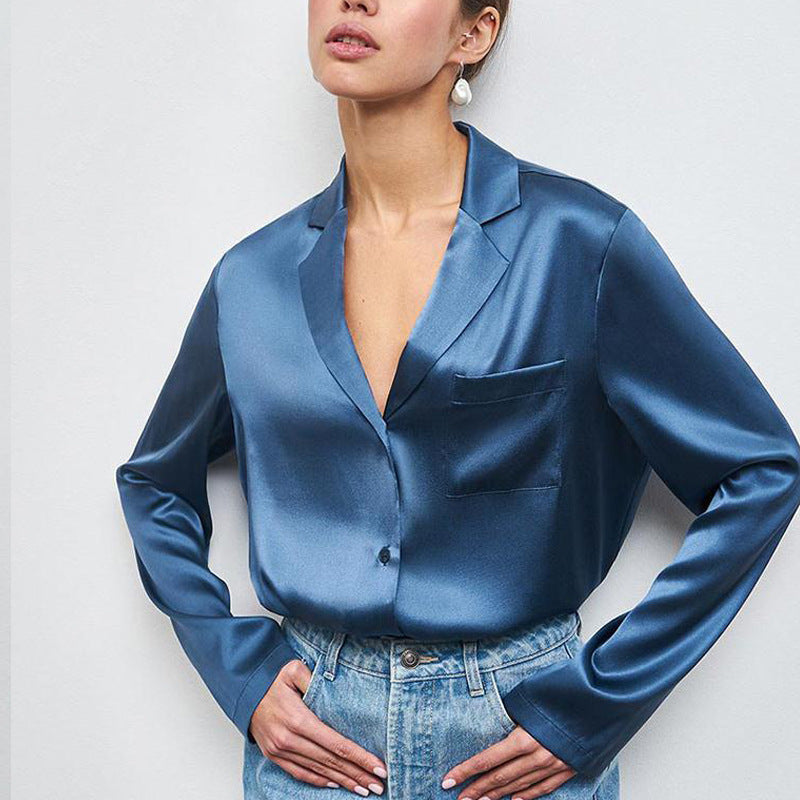 Bruley® | Elegant Blouse With Lapel Collar