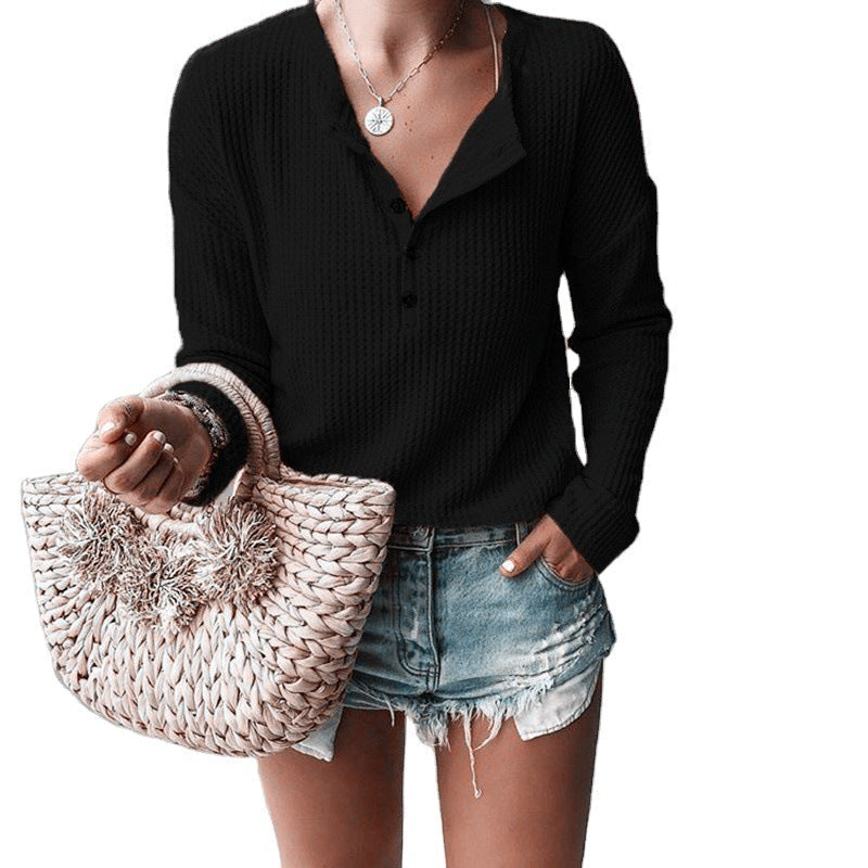 Brilie® | Elegant V-Neck Blouse For Autumn And Spring For Women