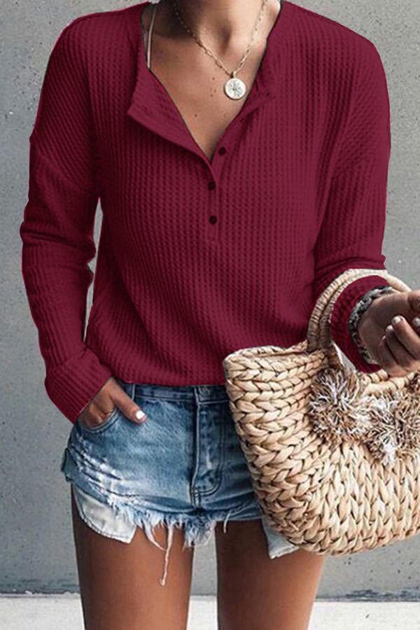 Brilie® | Elegant V-Neck Blouse For Autumn And Spring For Women