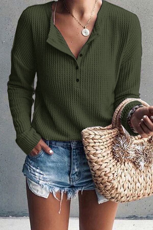 Brilie® | Elegant V-Neck Blouse For Autumn And Spring For Women