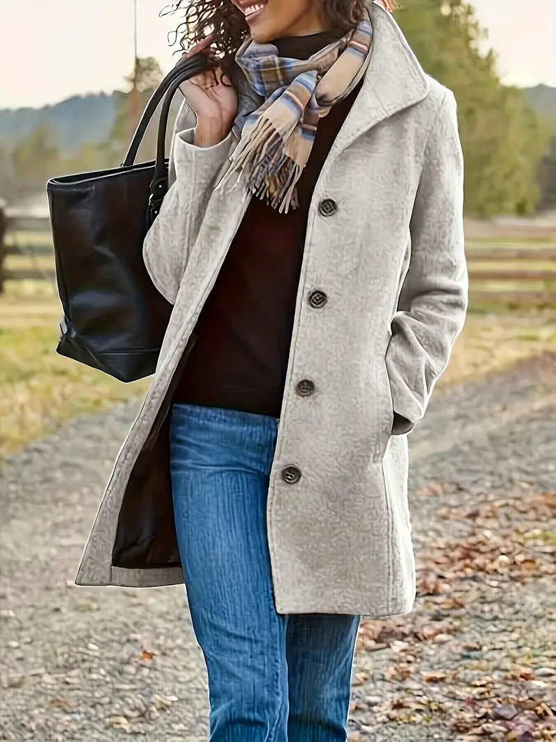 Birte® | Knitted double breasted coat