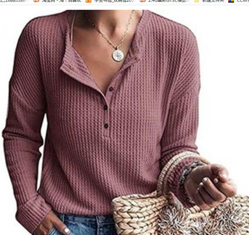 Brilie® | Elegant V-Neck Blouse For Autumn And Spring For Women