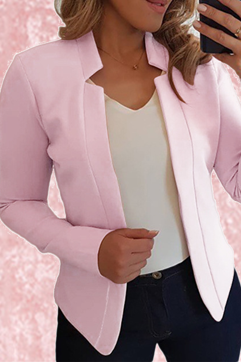 Aniana | Fashion solid patchwork cardigan collar outerwear