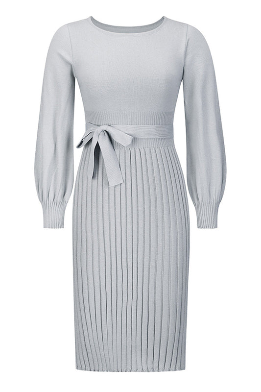 Antonia® | Dress Solid Bandage O-Neck One-Step Skirt