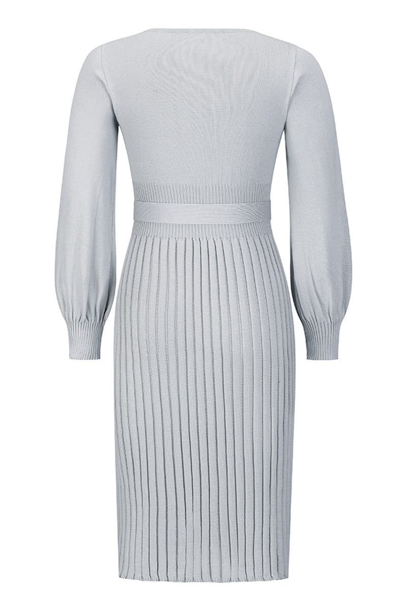 Antonia® | Dress Solid Bandage O-Neck One-Step Skirt