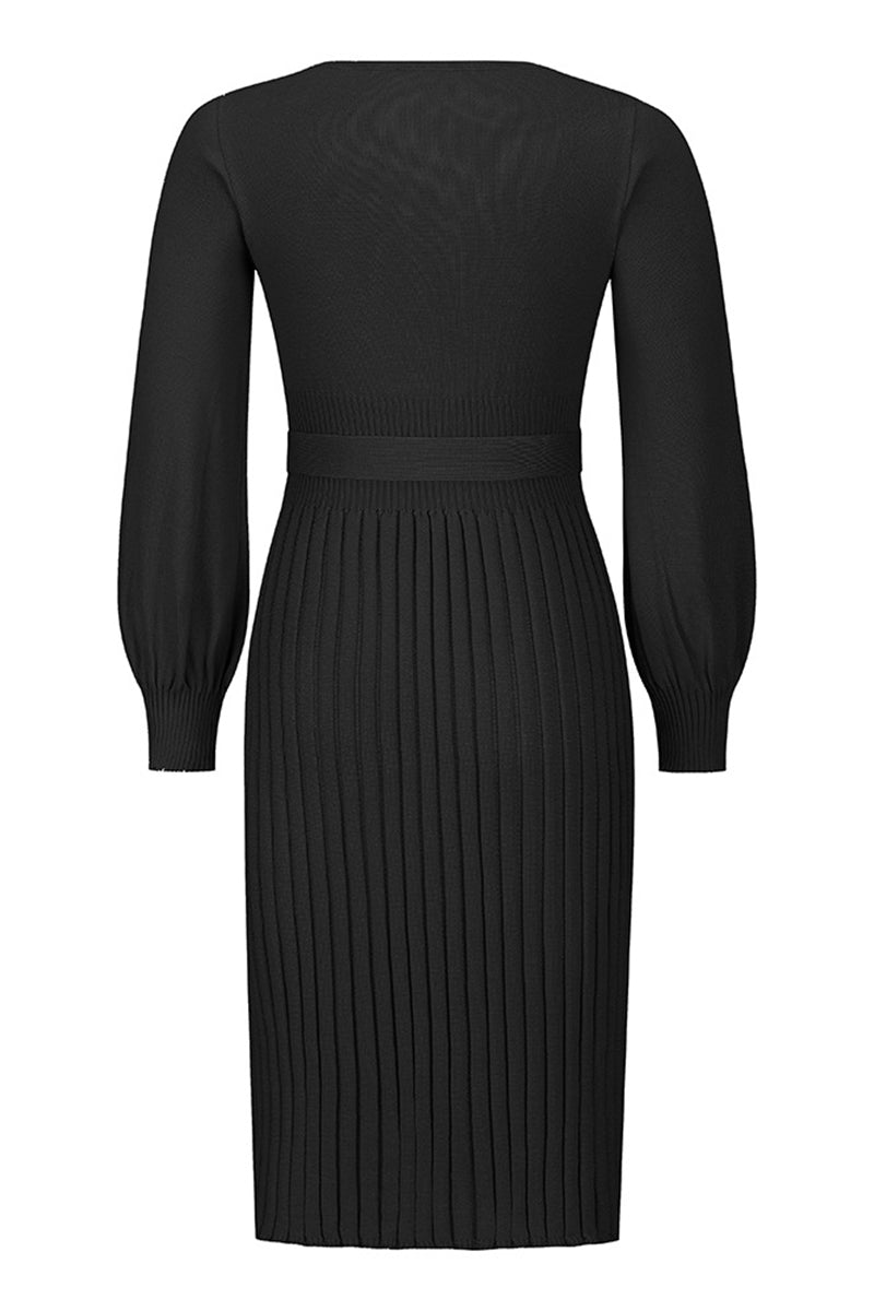 Antonia® | Dress Solid Bandage O-Neck One-Step Skirt