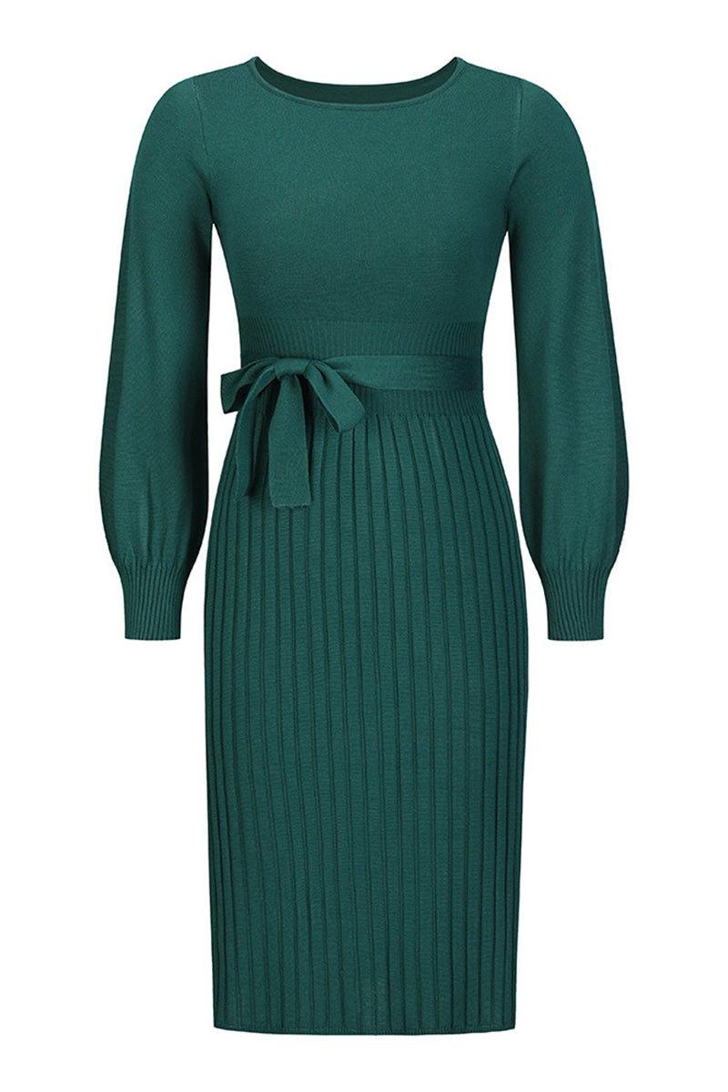 Antonia® | Dress Solid Bandage O-Neck One-Step Skirt