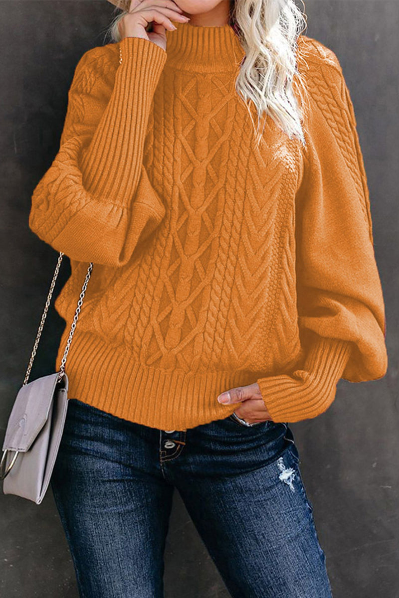 Carina® | Casual solid color half turtleneck tops