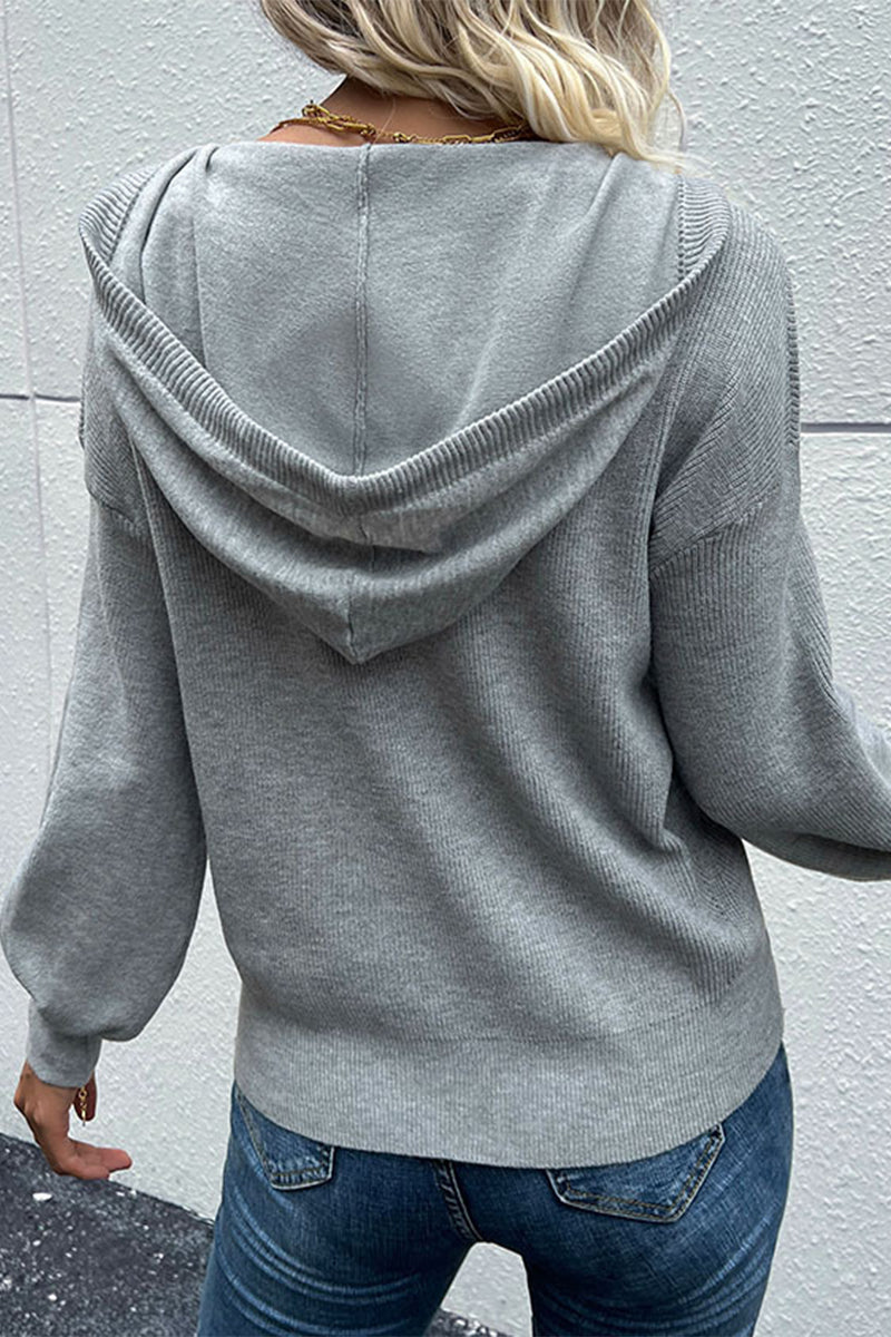 Bianca® | Casual solid color tops with hood and collar