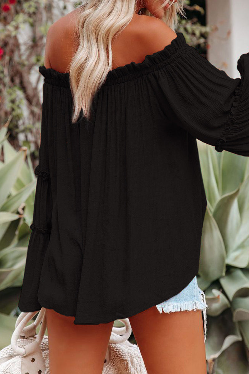 Dalia® | Street Solid Off Shoulder Tops