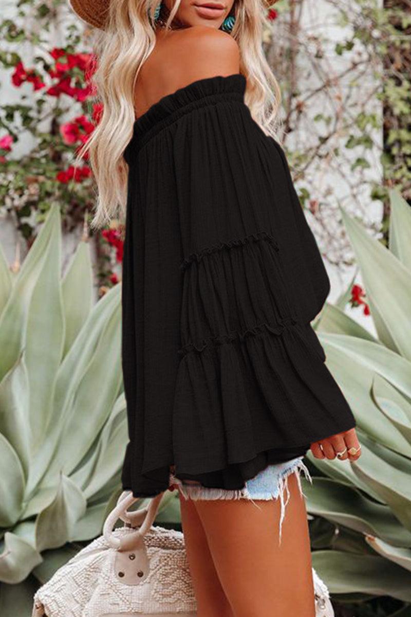 Dalia® | Street Solid Off Shoulder Tops