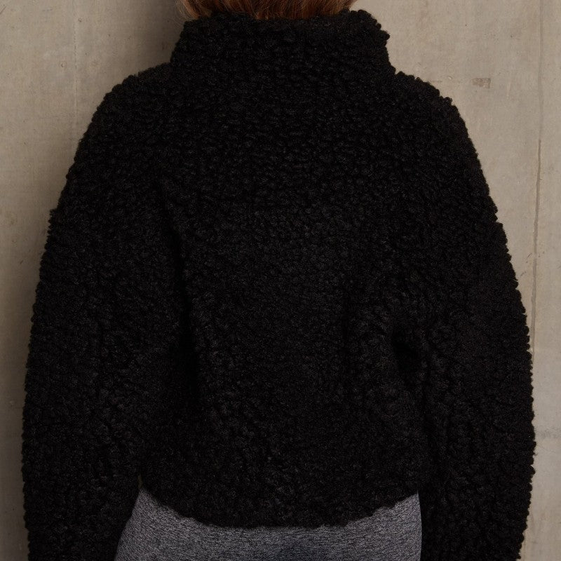 Consuelo® | Casual solid patchwork basic outerwear with zip collar