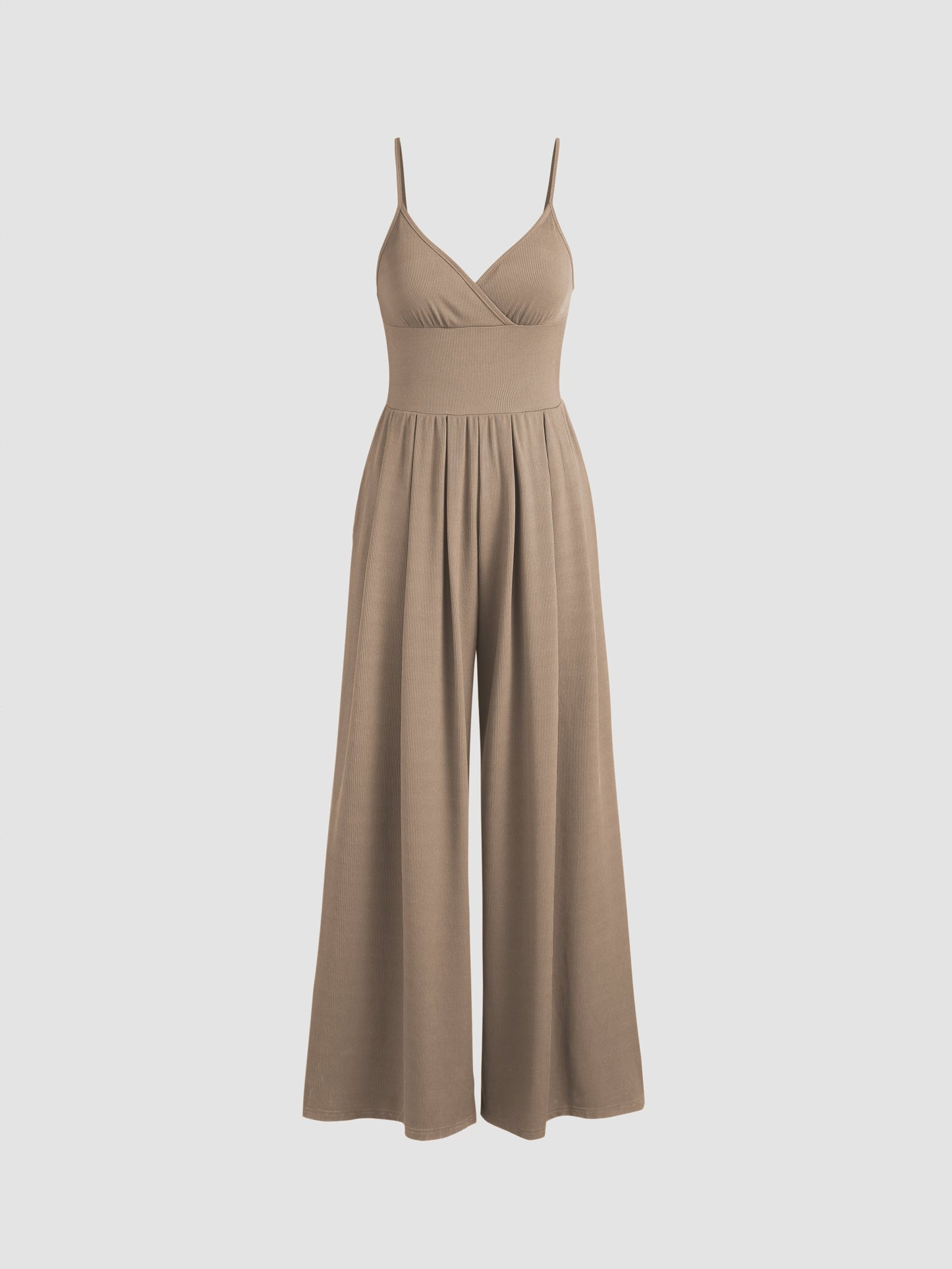 Brigitte® | Wide leg V-neck jumpsuit