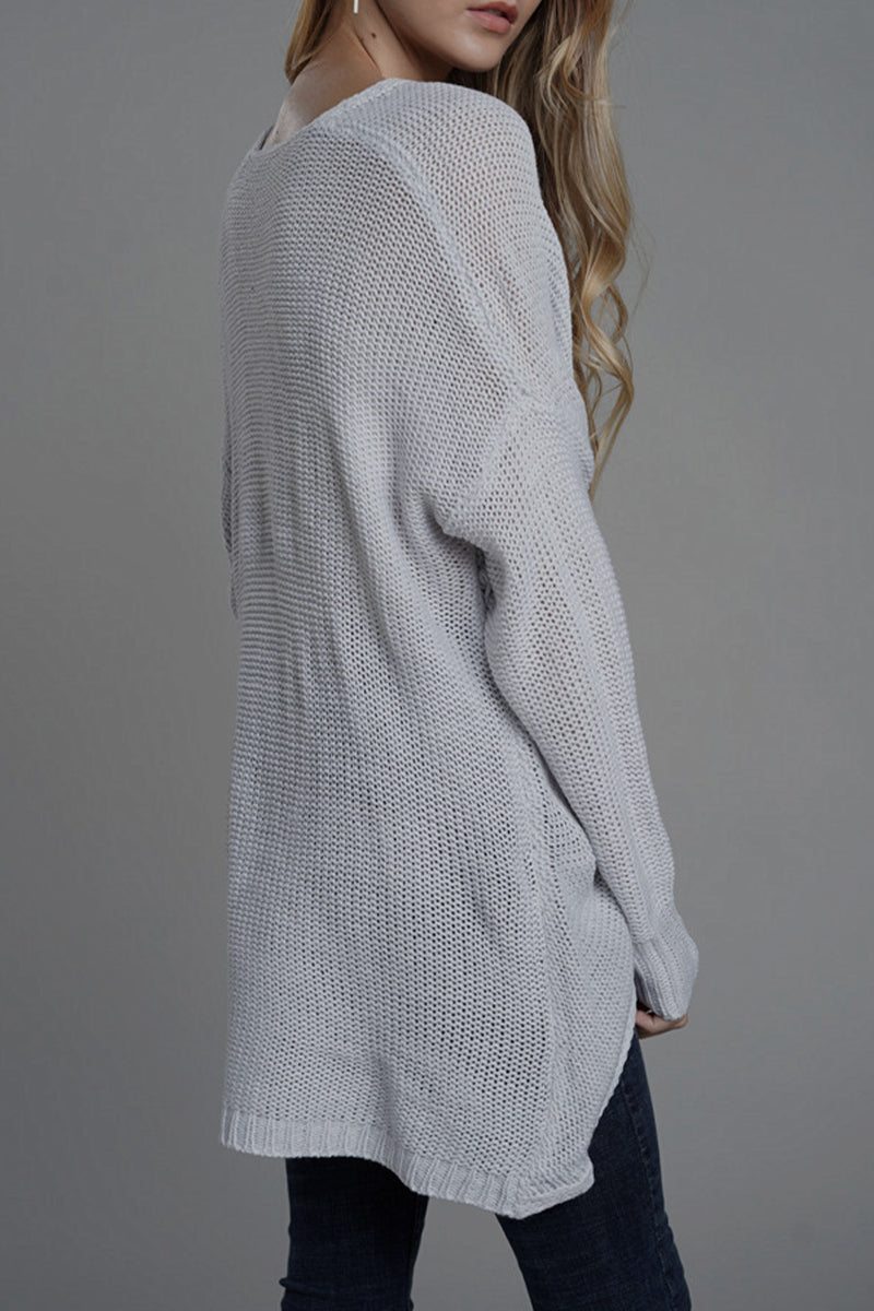Caridad® | Casual solid patchwork V-neck tops
