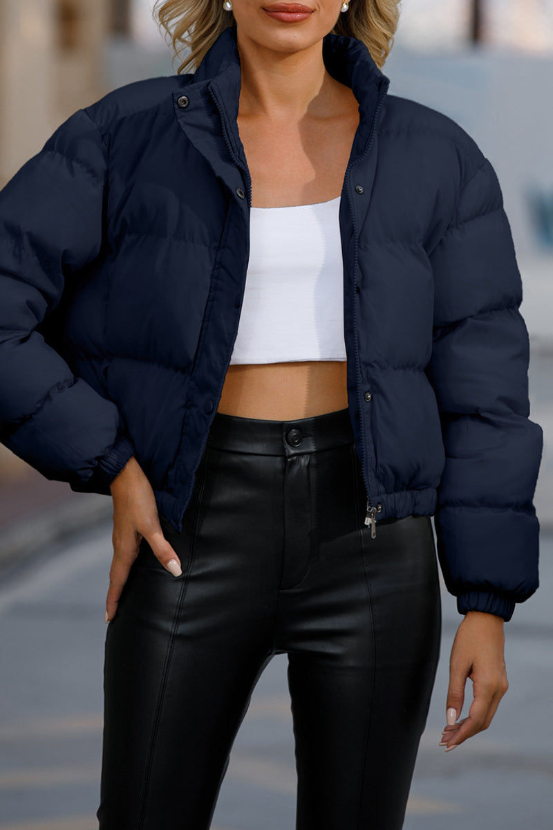 Aurora® | Casual turtleneck outerwear with fixed pocket and pockets